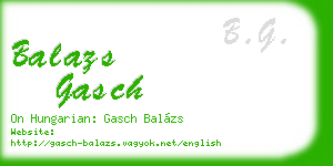 balazs gasch business card
