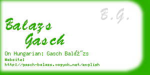 balazs gasch business card